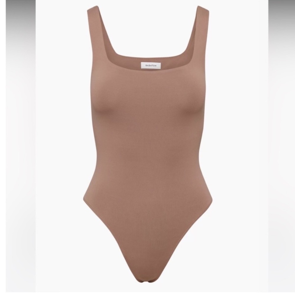 Aritzia Babaton Contour Tank Bodysuit - Deep Taupe